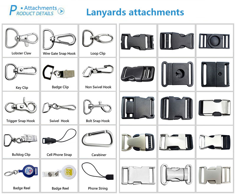 Badge clip lanyard common attachments