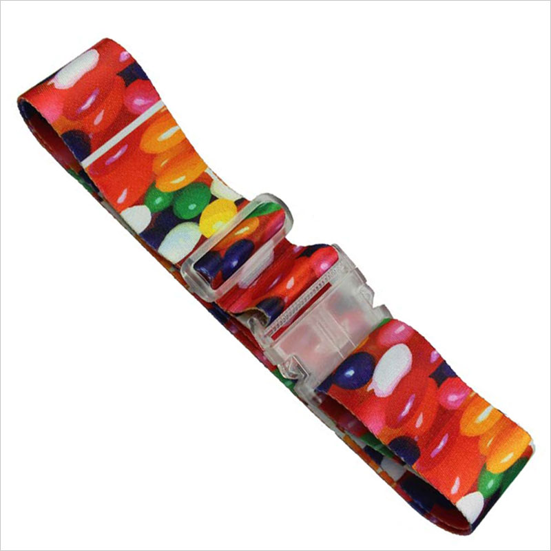 Dye sublimation colorful luggage straps for suitcase