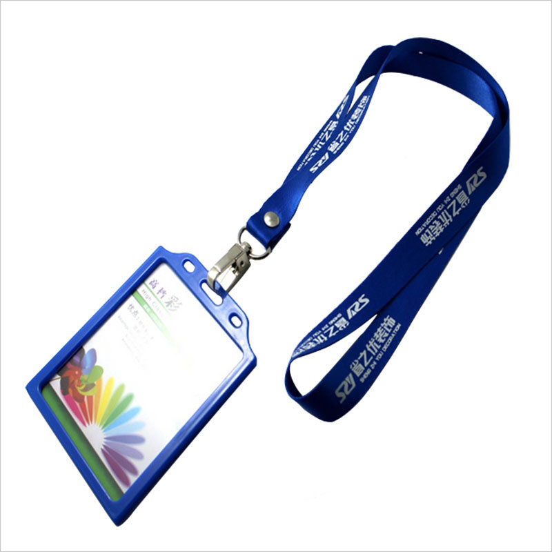 Silkscreen polyester lanyards with plastic card holder