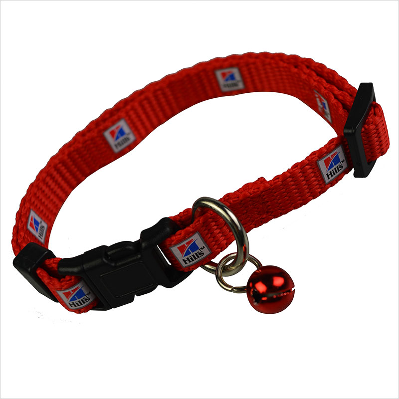 Red printed logo adjustable cat safety collar