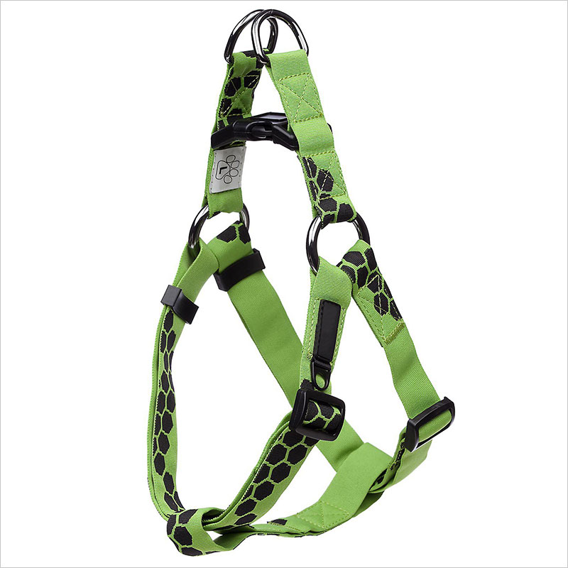 Custom high quality adjustable green dog harness