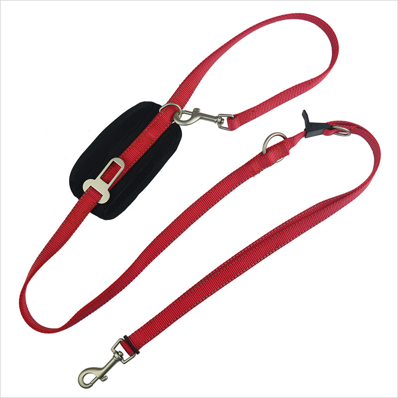 adjustable reflective car dog leash
