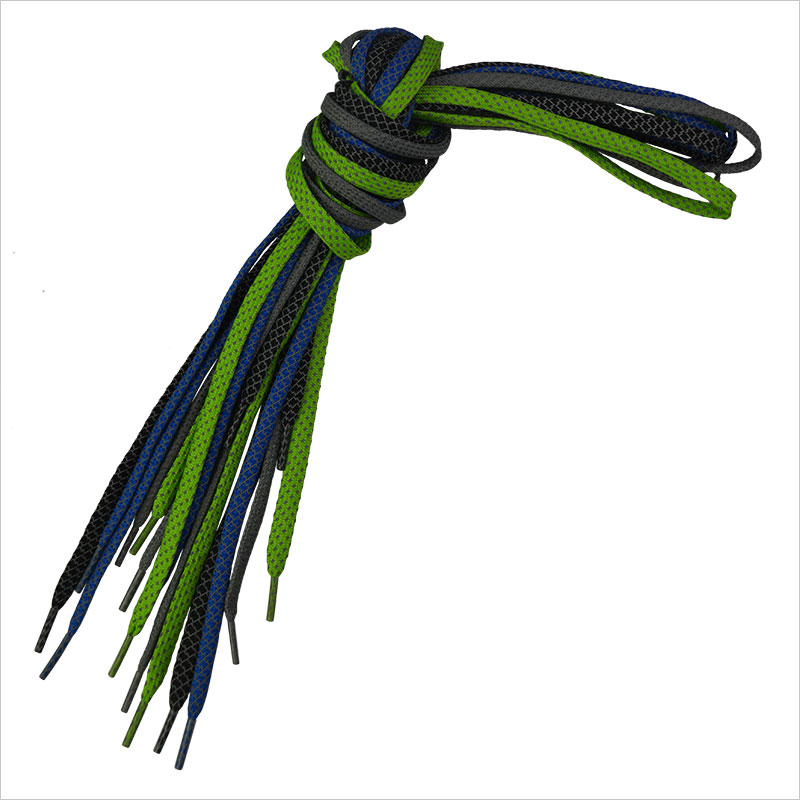 sport shoelaces with reflective stripe