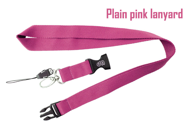 Does plain pink lanyard look good with clothes