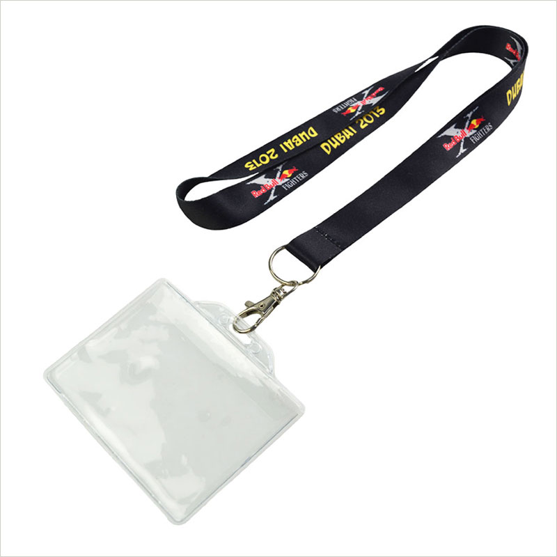 Personalized printable lanyards with plastic card holder