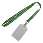 Cheap custom flat polyester lanyard with card holder