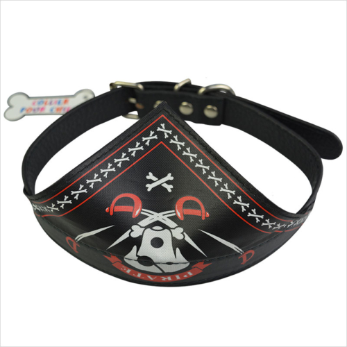 Black adjustable small dog collar bandana