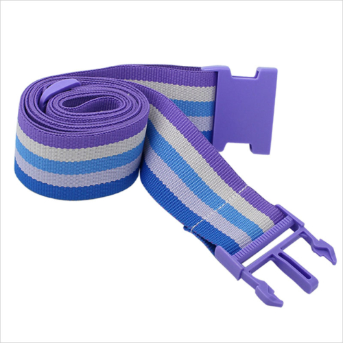 Nylon material adjustable purple luggage strap