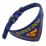 Personalized pattern blue bandana dog collar