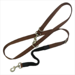Custom brown elastic dog leash for large dog