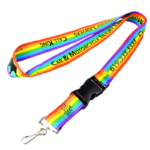 Multi rainbow colored lanyards hot sale products