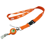 Orange nurse retractable badge holder with lanyard wholesale