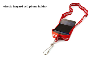 elastic lanyard cell phone holder