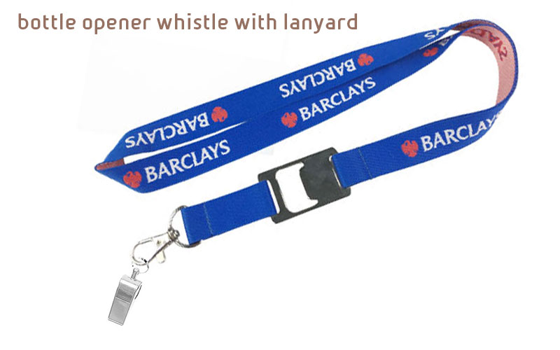 bottle opener whistle with lanyard