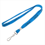 Polyester imprinted stock lanyards with swivel hooks