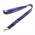 Detachable purple dye sublimated key neck strap