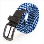 35mm men's stretch fabric braided belt