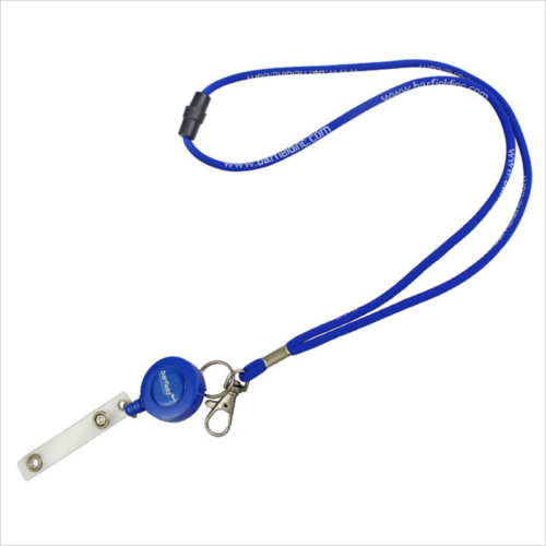 Wholesales round retractable woven lanyards