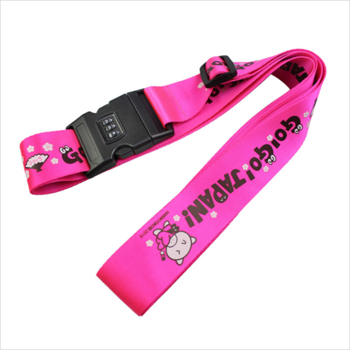 Custom personalised luggage straps with combination lock