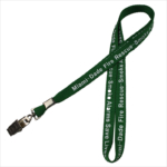 Polyester screen printed thin lanyards with badge clip